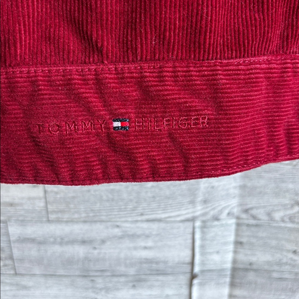 corduroy red jacket Tommy Hilfiger women's‎ size medium y2k - Picture 6 of 10